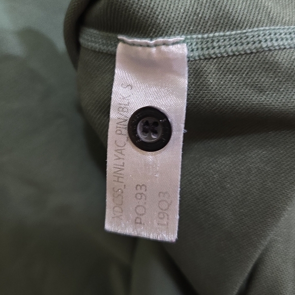 Bylt Drop Cut Short Sleeve Henley Lux Small Green Contrast Button Placket - Picture 3 of 5